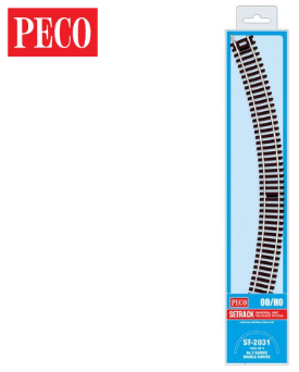 PECO ST-2031 Setrack OO/HO Code 100 Radius 3 (505mm) Double Curve Pack (4 x ST-231)