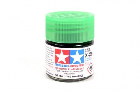 Tamiya MINI X-25 CLEAR GREEN Acrylic Paint 10ml