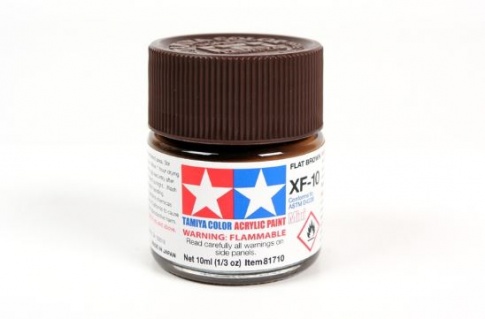 Tamiya MINI XF-10 FLAT BROWN Acrylic Paint 10ml