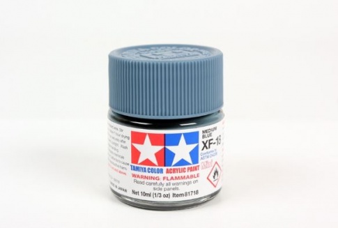 Tamiya MINI XF-18 MEDIUM BLUE Acrylic Paint 10ml