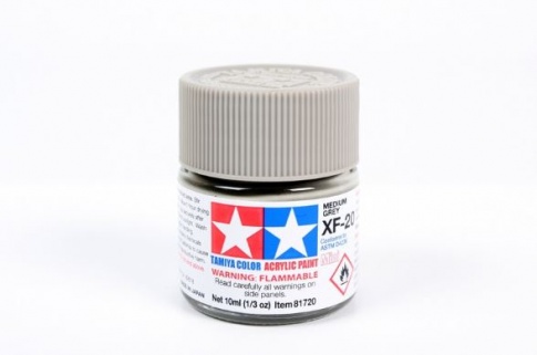 Tamiya MINI XF-20 MEDIUM GREY Acrylic Paint 10ml