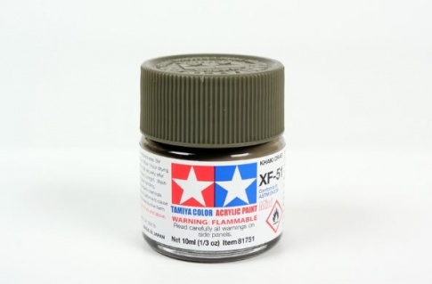 Tamiya MINI XF-51 KHAKI DRAB Acrylic Paint 10ml