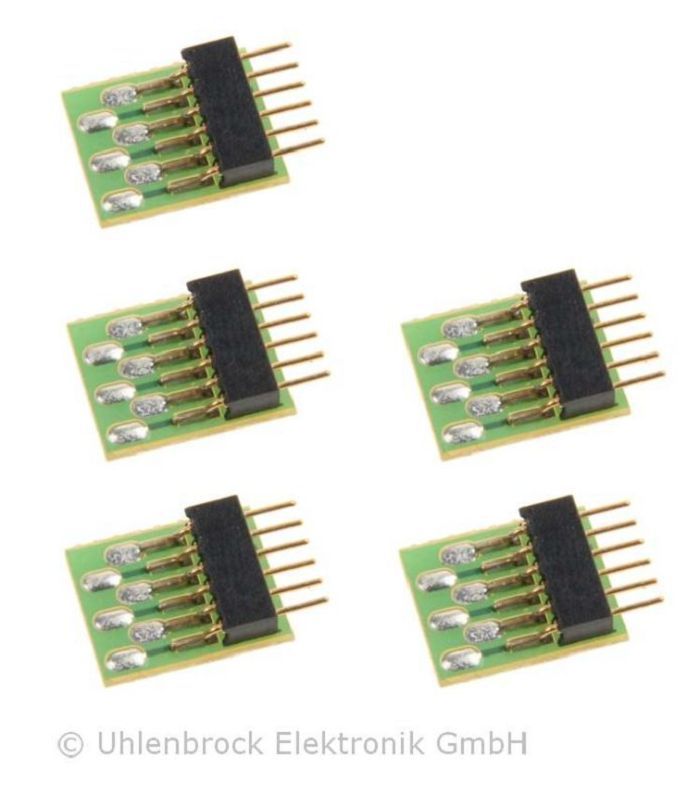 Uhlenbrock 5-piece 6-pin connector NEM 651