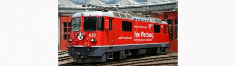 Bemo 1358 180 RhB Ge 4/4 II 630 ''Trun'' Werbelok 'Ihre Werbung' DCC Sound