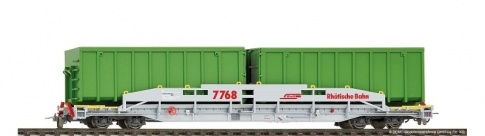 Bemo 2290 118 RhB Sl 7768 Transportwagen mit Altpapiermulden