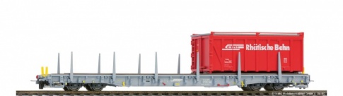 Bemo 2291 123 RhB 8203 ACTS-carrier with container ''Rhatische Bahn''