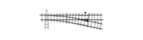 BEMO 4210000 12ŒÁ Weiche HOm rechts, 162,3 mm, R 515 mm