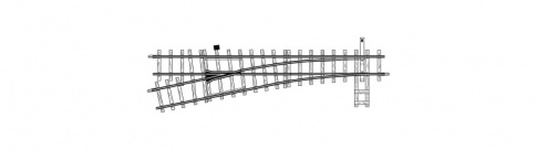 Bemo 4211000 12ŒÁ Weiche links, 162,3 mm, R 515 mm