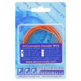 DCC Concepts TWIN Wire Decoder  Stranded 6m (32g)  Orange/Grey