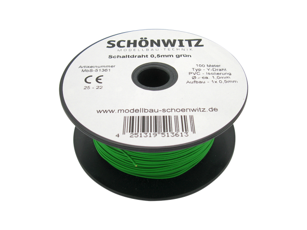 100 meters of wire copper switching wire switching wire 0.5mm Green