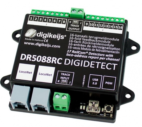 Digikeijs  DR5088RC DIGIDETECT 16 fold feedback detector with RailCom