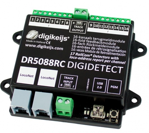Digikeijs DR5088RC DIGIDETECT 16 fold feedback detector with RailCom