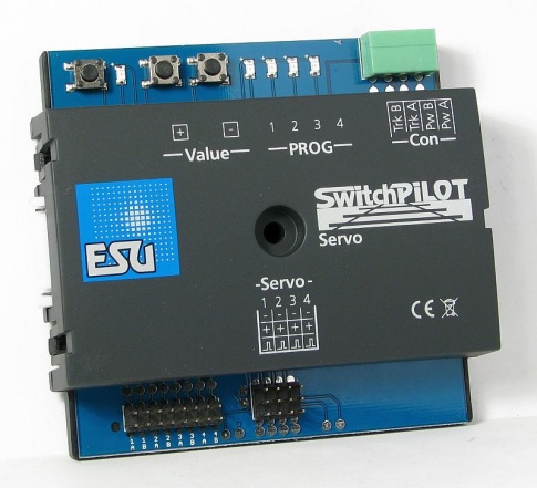ESU 51822 SwitchPilot Servo V2.0, 4 twin servo decoder, DCC/MM, RailCom