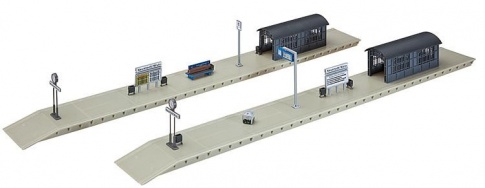 Faller HO 120202 Modern Station Platform with Details Kit