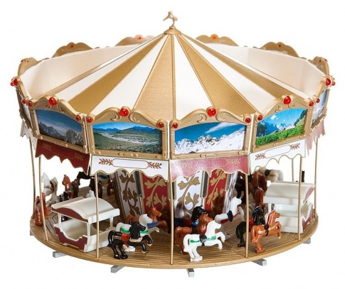 Faller 140316 Children's Merry Go Round Fairground Kit IV With Motor