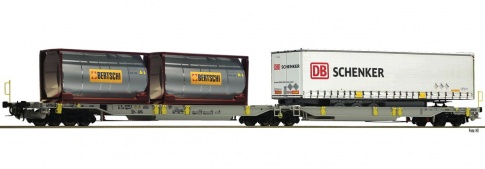 Fleischmann 825004 - Articulated double pocket wagon T2000, AAE