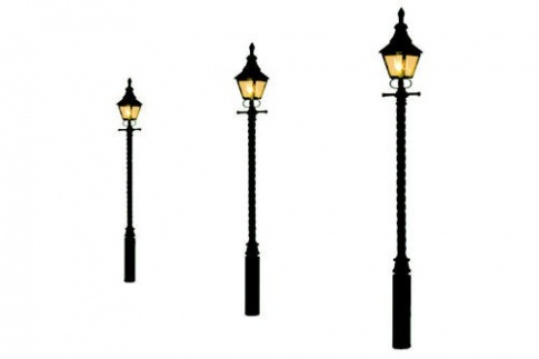 Gaugemaster Lighting GM801 Barley Twist Gas Lamp Soft Black