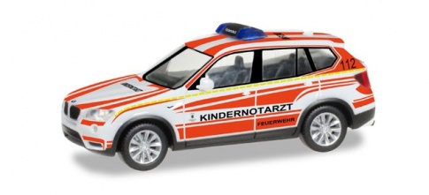 Herpa 092173 BMW X3 Munich Fire Department Pediatric Rescue