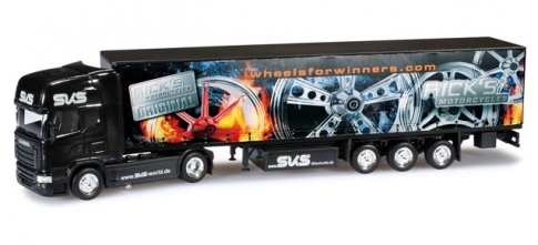 Herpa 302210  Scania R TL curtain canvas semitrailer ''SKS / wheelsforwinner.com''