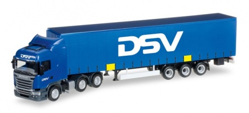 Herpa 305914 Scania R Truck and Trailer in DSV livery