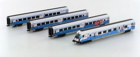 HOBBYTRAIN H25214 OBB Railjet 4-tlg Ski-Austria limited Edition