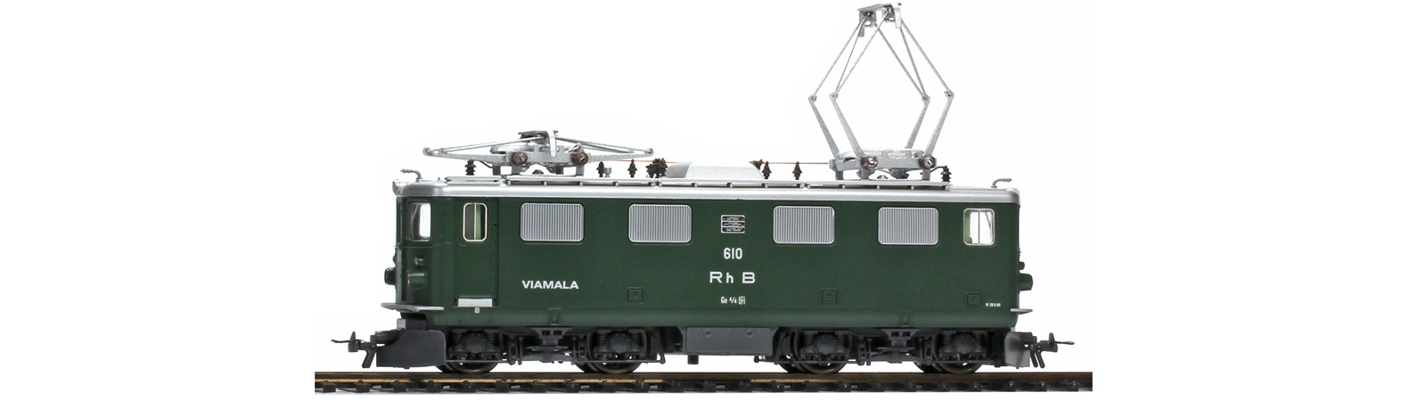 BEMO H0m Ge 4/4 E-Lok I 608 RhB Madrisa grün