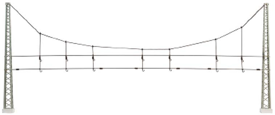 Cross span bridge, with mast, 250mm,kit