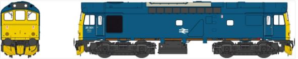 Class 25/3 25301 BR Blue With Domino Headcodes