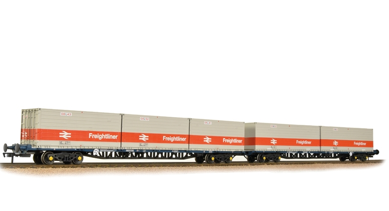 BACHMANN 38-625 - BR FGA Outer Flats 2-Pk BR Blue BR Freightliner ISO Cont's