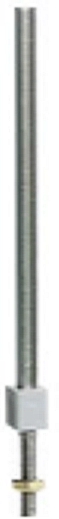 H-profil-mast without bracket,newsilver,53 mm
