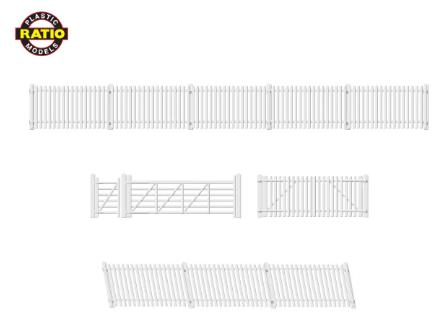 RATIO 420 OO Gauge GWR Station Fencing, White