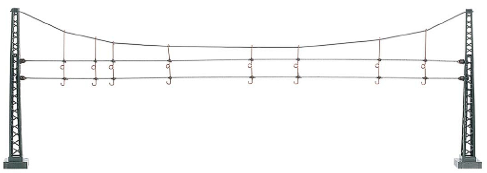 Cross span bridge with tower masts, kit