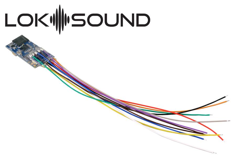ESU LokSound Micro V5.0 Blank wires only With Sugar Cube Speaker 11mm x 15mm[1]