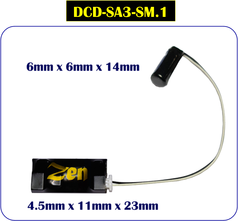 DCC Concepts DCD-SA3-SM.1 Zen 3-Wire Small Stay Alive for Zen Black & Blue+ Decoders