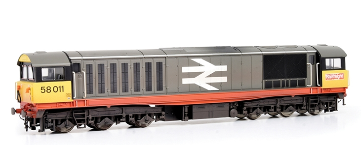EFE RAIL 84005 Class 58 58011 BR Railfreight Red Stripe (W - faded paint and logos)