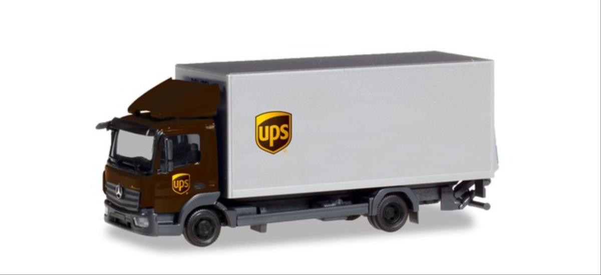 Herpa 310208 MB Atego 13 Box Truck With Tailgate UPS