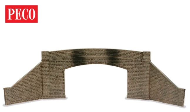 NB-34 Peco N Gauge Road Bridge Sides Stone Type Double Track Kit | The