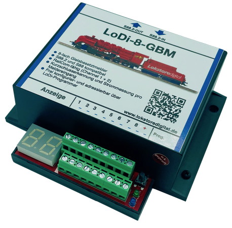 LoDi 8 GBM S88 V2.0 Railcom Detection