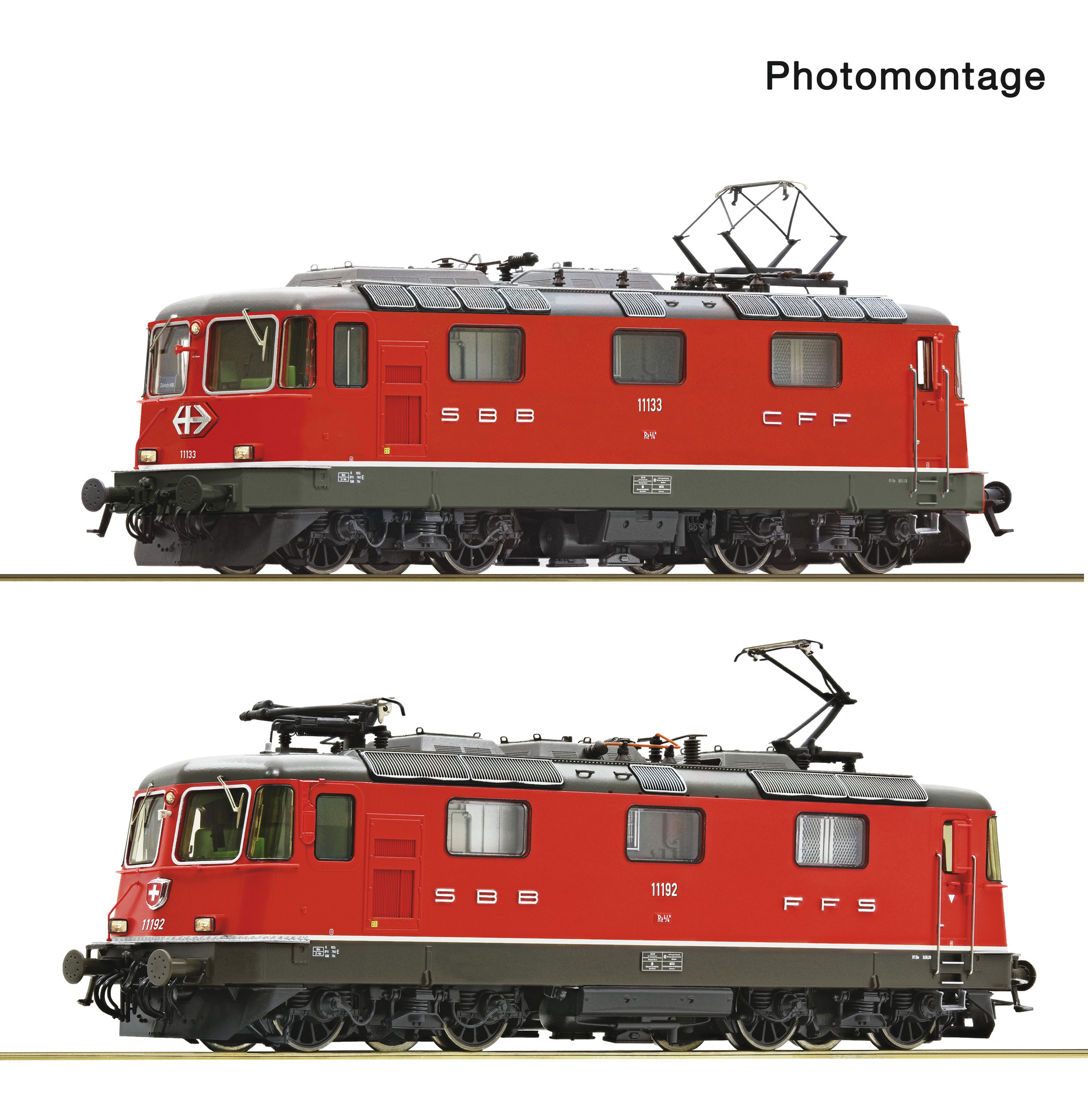 ROCO 7510127 SBB Re 4/4 II 11133/192 Electric Twin Set V (DCC