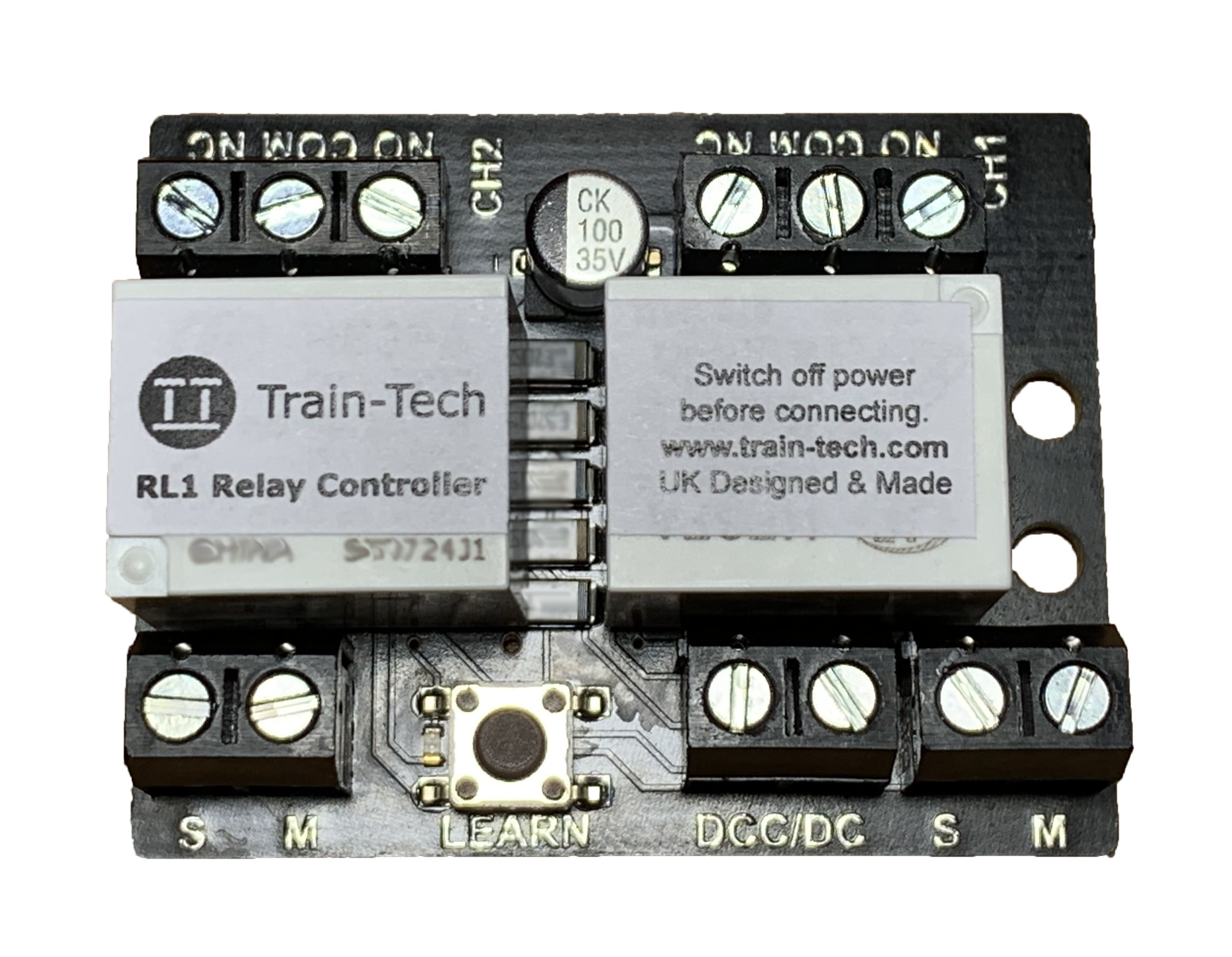 TRAIN-TECH RL1 Twin Channel Relay Controller For DC/DCC