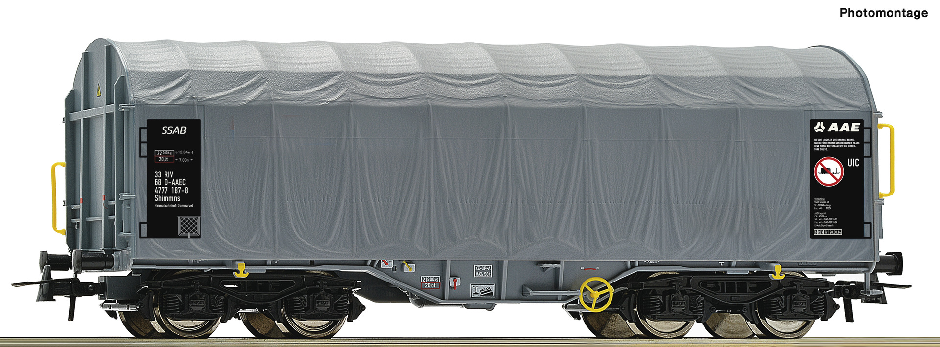 Roco 76442 - Slide tarpaulin wagon, AAE