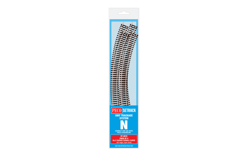 thumbnail image 2 of PECO ST-16 Setrack N Gauge Curve – No.3 Radius (298.5mm) – Code 80 – Brand New In Box 2 of 4