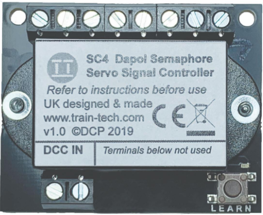 Train-Tech SC4 Dual Dapol Servo Semaphore Signal DCC Controller