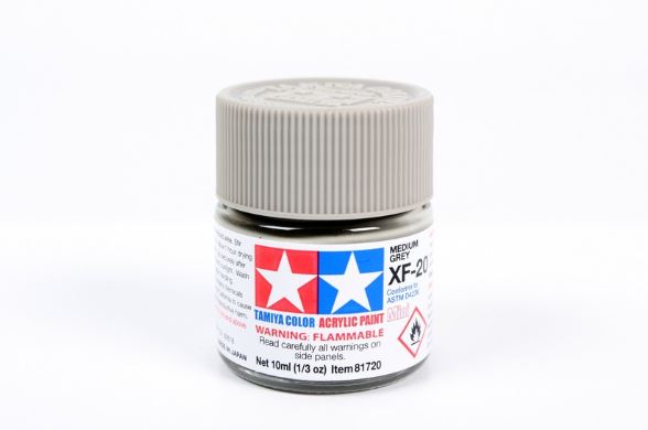 Pintura acrílica gris medio Tamiya Mini XF-20 10 ml - Imagen 1 de 3