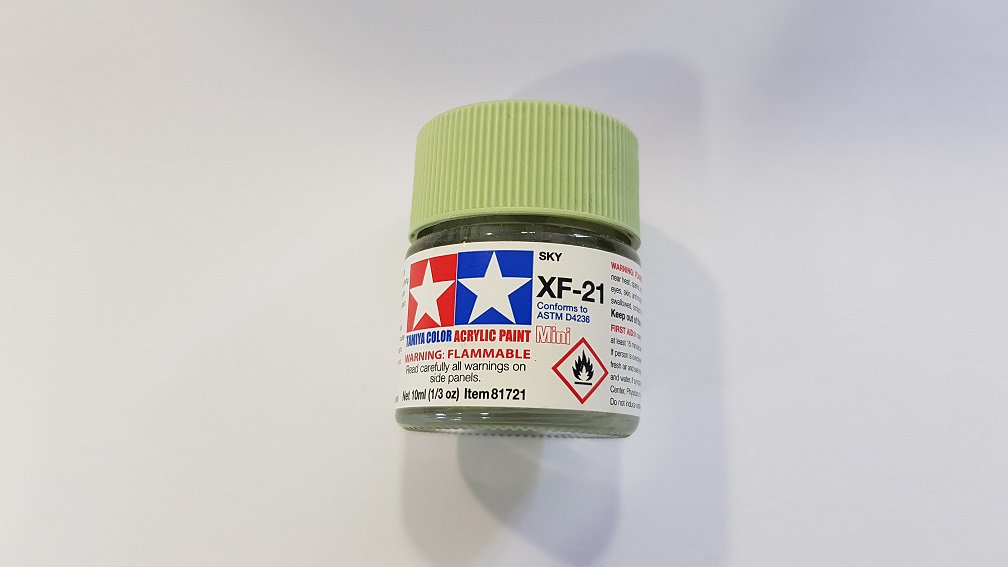 Tamiya Acrilico Mini XF-21 – Pittura Acrilica Modellismo, Colore Sky (Cielo), Flacone Da 10ml, Per Modellini E Hobby Creative