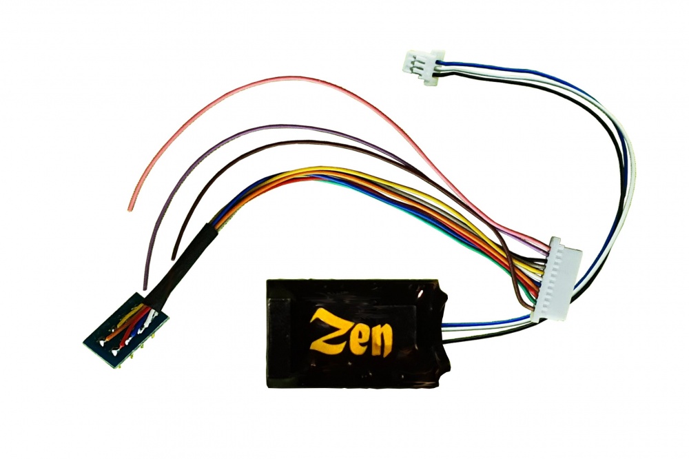 DCC Concepts DCD-ZNM.HP.6 Zen Black Decoder. Midi-sized decoder with 8-pin harness. High Power. 6 Functions.