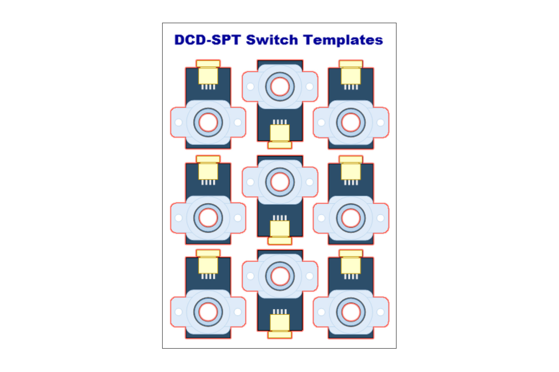 Alpha Switch Templates (Pack of 36)