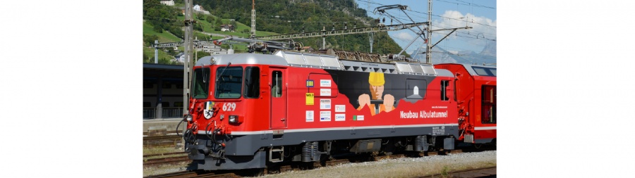 Bemo 1358 189 RhB Ge 4/4 II 629 Werbelok 'Albulatunnel' with