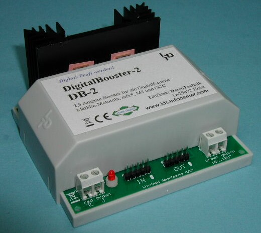 LDT DB-2-G Short circuit protected DigitalBooster (2.5 Ampere) as a finished module in a case
