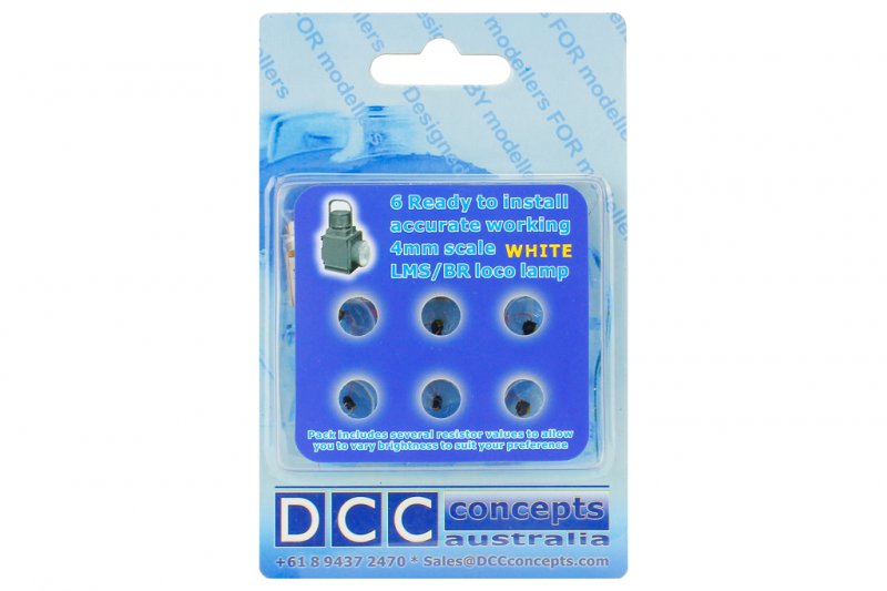 DCC Concepts H-DML-LLBWH BR Loco Lamp White (6) (DCP001)